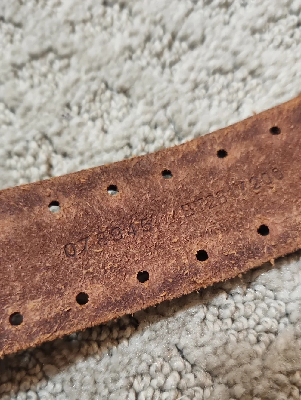 Fossil Brown Leather Studded Belt with Round Silver Buckle Size Medium